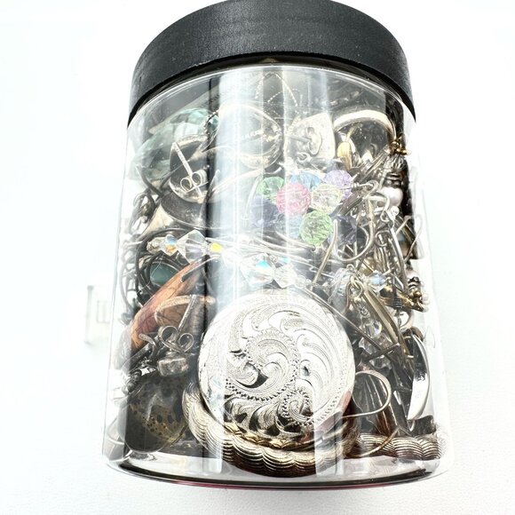 Jewelry - Mystery Jewelry Jar #981 Wearable Quality 925 Mixed Metal Earrings 350+ Grams